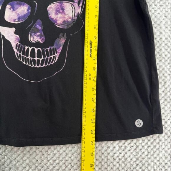 Torrid Active Top Plus 1 1X Black Skull Crew Neck Short Sleeves Soft Stretch - Picture 6 of 7